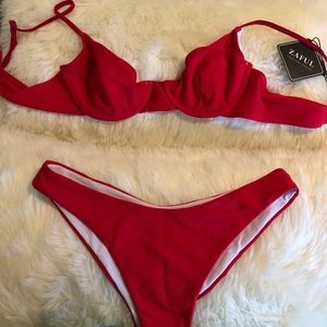 ZAFUL Cami High Cut Red Bikini